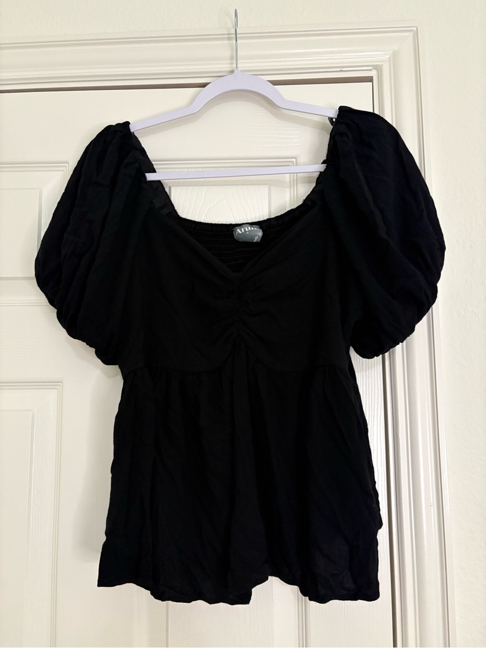 Arula Black Babydoll Blouse
